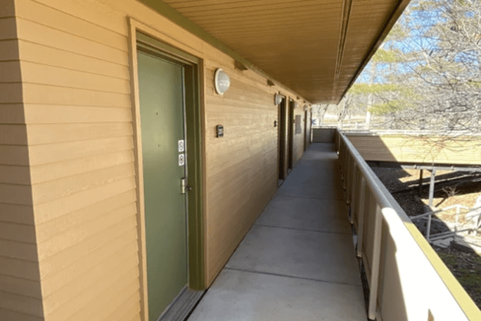 the inside of a building