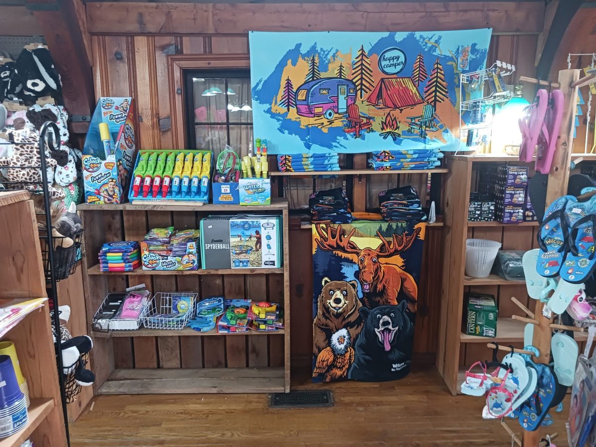 a store filled with lots of graffiti